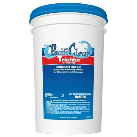 PACIFICLEAR Trichlor Chlorine Sanitizer, 50 oz Pail, Tablet F008050050PC